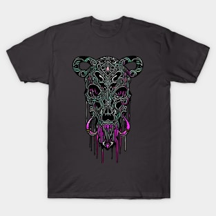 Tribal Tattoo Bulls Skull T-Shirt